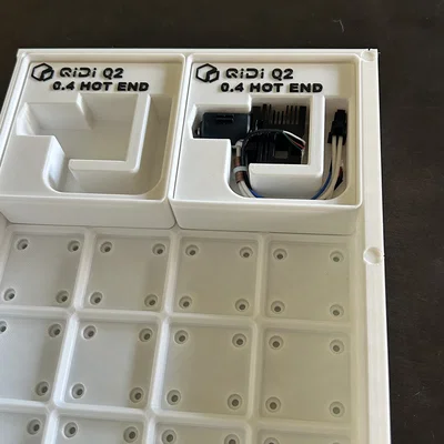 Khay đựng hotend Qidi Q2 hệ Gridfinity
