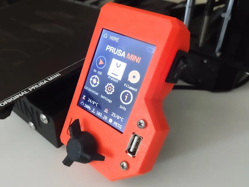 Bản MOD nối dài cổng USB và công tắc nguồn cho Prusa MINI (+) - Image 1