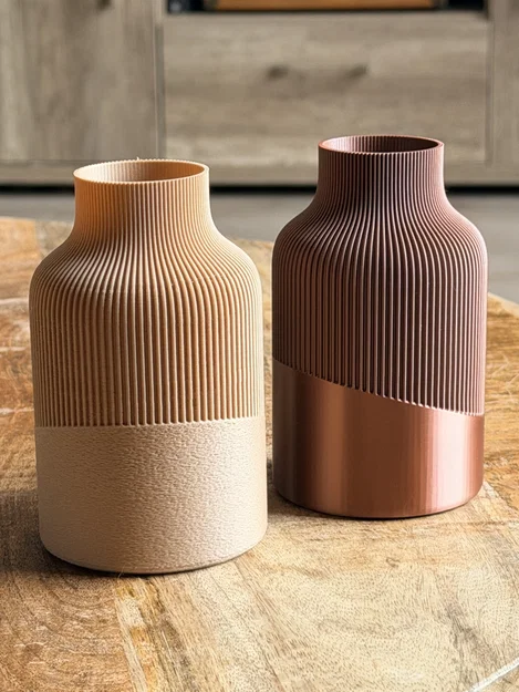 Bộ Sưu Tập Bình Hoa Modern Ribbed – Bao Gồm 3 Phiên Bản - Image 2