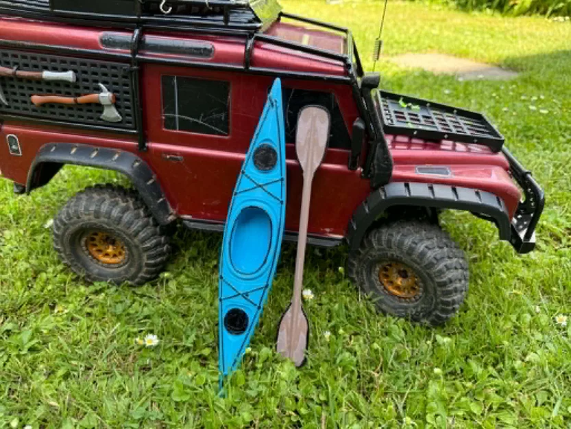 Mô hình Kayak kèm mái chèo tỉ lệ 1:10 cho Traxxas TRX 4 Defender - Image 1