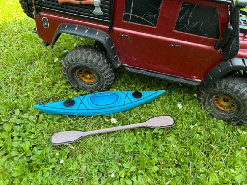 Mô hình Kayak kèm mái chèo tỉ lệ 1:10 cho Traxxas TRX 4 Defender - Image 6