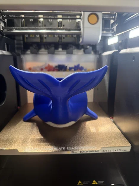 Mẫu in 3D cá voi chibi đa năng: Ống cắm bút và chậu cây xinh xắn - Image 6
