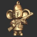 Mô hình in 3D Cheburashka SA phong cách quân đội độc đáo - Thumbnail 1