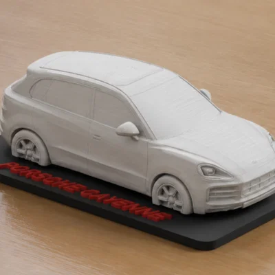 Mô hình 3D xe Porsche Cayenne để bàn cực chất