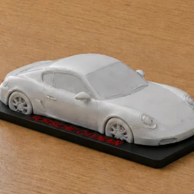 Mô hình xe Porsche Cayman 3D tinh xảo - Trang trí để bàn đẳng cấp