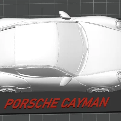 Mô hình xe Porsche Cayman 3D tinh xảo - Trang trí để bàn đẳng cấp