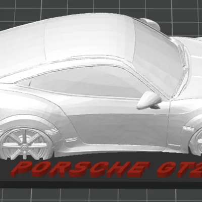 Mô hình Porsche 911 GT2 in 3D tinh xảo để bàn