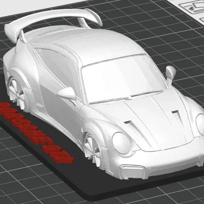 Mô hình Porsche 911 GT2 in 3D tinh xảo để bàn