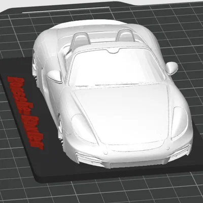 Mô hình trưng bày xe Porsche Boxster in 3D cực chi tiết
