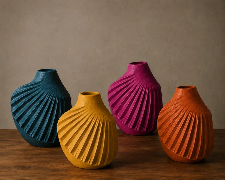 Mẫu lọ hoa vỏ sò (Shell Vase) in 3D phong cách tối giản - Image 1