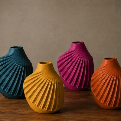 Mẫu lọ hoa vỏ sò (Shell Vase) in 3D phong cách tối giản