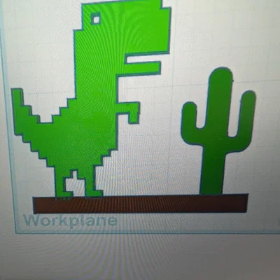 Mô hình tranh treo tường Google Dino Run độc đáo bằng in 3D