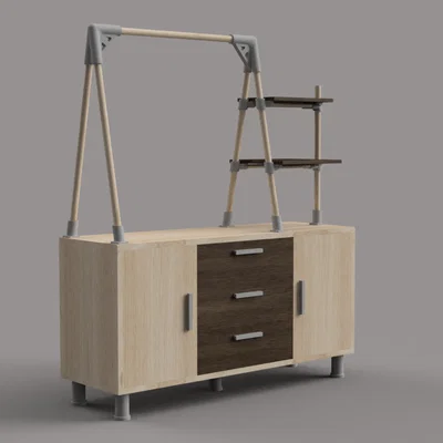 Giá treo quần áo gắn tủ IKEA