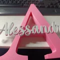Chữ cái 3D cá nhân hóa tên Alessandra - Thumbnail 3