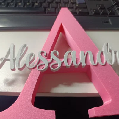 Chữ cái 3D cá nhân hóa tên Alessandra