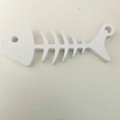 Móc khóa xương cá (fish skeleton keychain)
