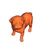 Mô hình 3D chú chó Pug con (Baby-Mops) đáng yêu cho người mới bắt đầu - Image 1
