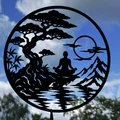 Tranh treo tường 2D phong cảnh núi non thiền định Zen - Thumbnail 2
