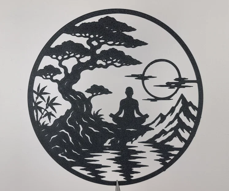 Tranh treo tường 2D phong cảnh núi non thiền định Zen - Image 3