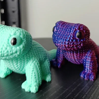 Mô hình 3D Chú Tắc Kè Đan Len Dễ Thương