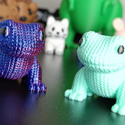 Mô hình 3D Chú Tắc Kè Đan Len Dễ Thương