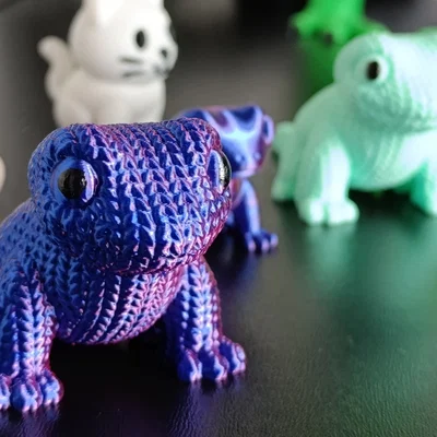 Mô hình 3D Chú Tắc Kè Đan Len Dễ Thương
