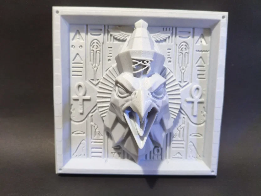 Tác phẩm điêu khắc treo tường 3D thần Horus Ai Cập - Image 2