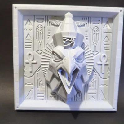 Tác phẩm điêu khắc treo tường 3D thần Horus Ai Cập
