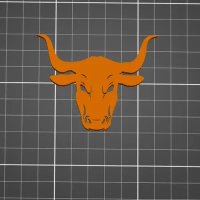 Mô hình đầu bò tót (Bull's Head) dùng trang trí và làm móc khóa