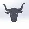 Mô hình đầu bò tót (Bull's Head) dùng trang trí và làm móc khóa - Thumbnail 2