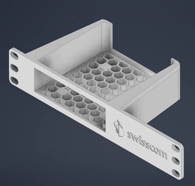 Khung Rack 10 inch cho thiết bị Swisscom Box - File in 3D chuyên dụng - Image 1