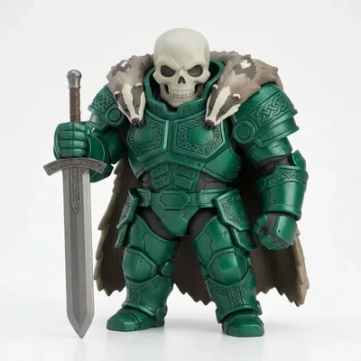 Mô hình 3D Bob the Death Knight - Chiến binh đầu lâu phong cách chibi