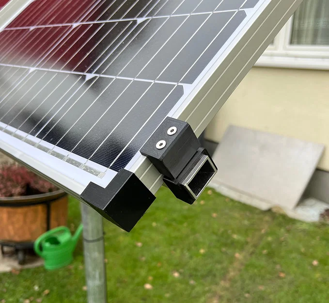 Giá đỡ cột lắp đặt 2 tấm pin năng lượng mặt trời 100W - Image 4