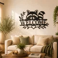 Tranh treo tường 2D Raccoon Welcome Sign - Thumbnail 1