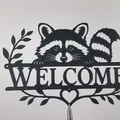 Tranh treo tường 2D Raccoon Welcome Sign - Thumbnail 3