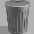 Mô hình thùng rác cổ điển (Classic Trash Can) in 3D tinh tế - Thumbnail 2