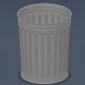 Mô hình thùng rác cổ điển (Classic Trash Can) in 3D tinh tế - Thumbnail 3