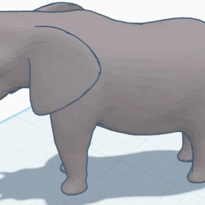 Mô hình chú voi 3D (Elephant) - Mẫu in dễ dàng cho người mới bắt đầu