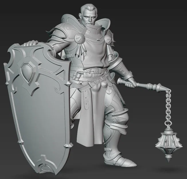 Mô hình Fantasy Knight 8: Hiệp sĩ chiến binh 1:24 cho máy in 3D - Image 2