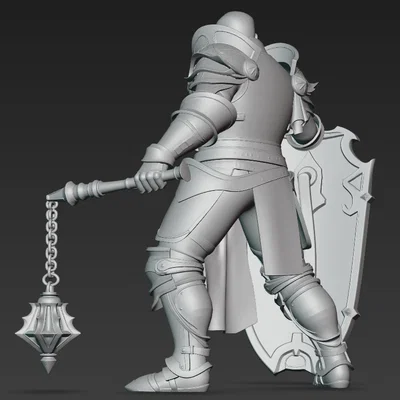 Mô hình Fantasy Knight 8: Hiệp sĩ chiến binh 1:24 cho máy in 3D