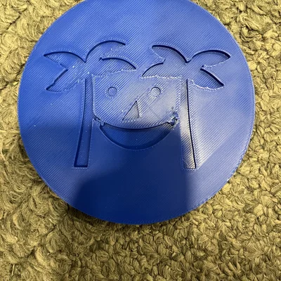 Miếng lót ly in 3D độc lạ hình cô gái Hawaii và cây cọ
