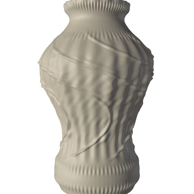 Mẫu bình hoa trang trí 3D nghệ thuật thiết kế từ Blender