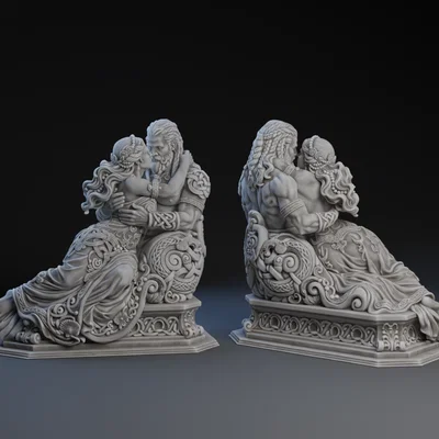 Tượng in 3D Norse Romance: Tác phẩm nghệ thuật Viking lãng mạn