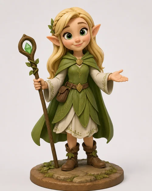Mô hình nàng tiên Elf (Elfe) - File in 3D phong cách thần thoại - Image 1