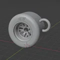Móc khóa lốp xe đua F1 - Phụ kiện 3D cho tín đồ tốc độ - Thumbnail 1
