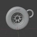 Móc khóa lốp xe đua F1 - Phụ kiện 3D cho tín đồ tốc độ - Thumbnail 2