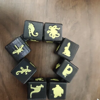 Infinity Cube — Đồ chơi Fidget hình động vật (khối lập phương ma thuật, 48 loài vật, hai màu)