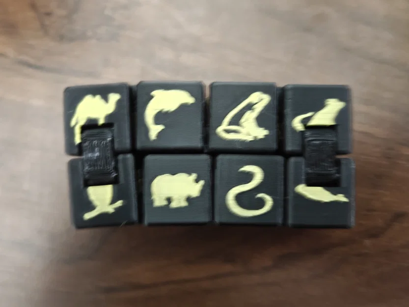 Infinity Cube — Đồ chơi Fidget hình động vật (khối lập phương ma thuật, 48 loài vật, hai màu) - Image 3