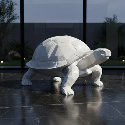 Rùa Low Poly – Mô hình trang trí 3D