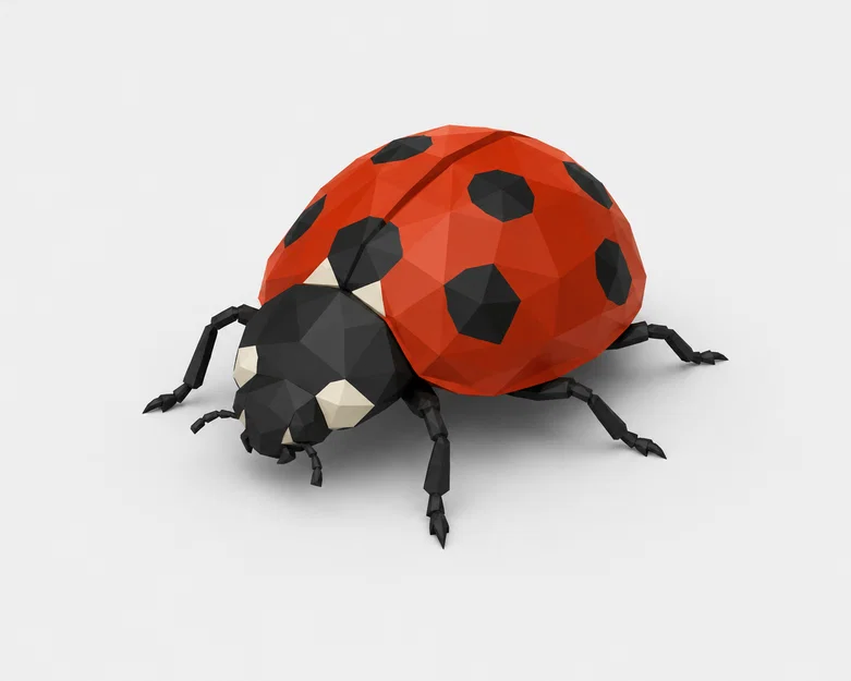 Mô hình Bọ rùa Low Poly đáng yêu - Tải file in 3D chất lượng - Image 1